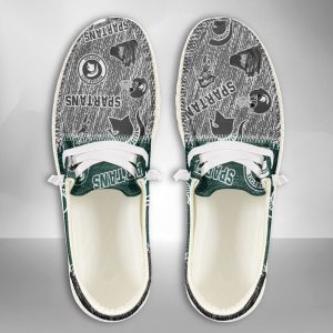 NCAA Michigan State Spartans Hey Dude Shoes Wally Lace Up Loafers Moccasin Slippers HDS2216