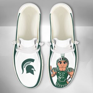 NCAA Michigan State Spartans Hey Dude Shoes Wally Lace Up Loafers Moccasin Slippers HDS2512