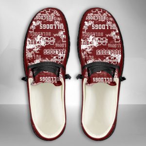 NCAA Mississippi State Bulldogs Hey Dude Shoes Wally Lace Up Loafers Moccasin Slippers HDS2671