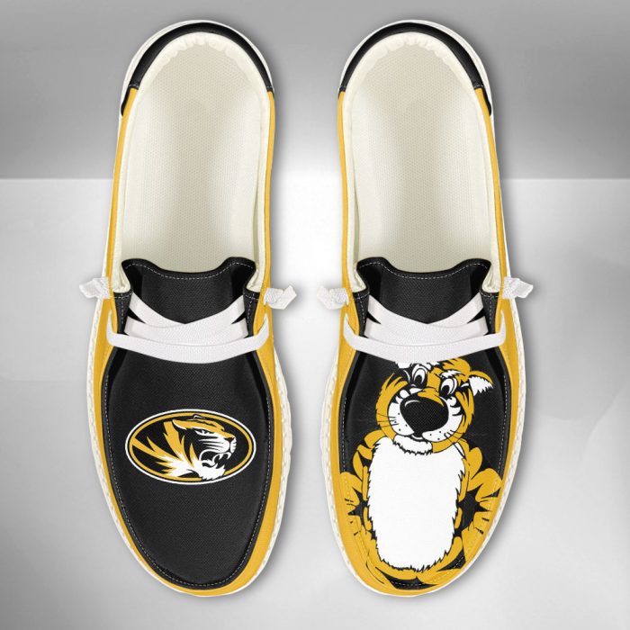 NCAA Missouri Tigers Hey Dude Shoes Wally Lace Up Loafers Moccasin Slippers HDS2478