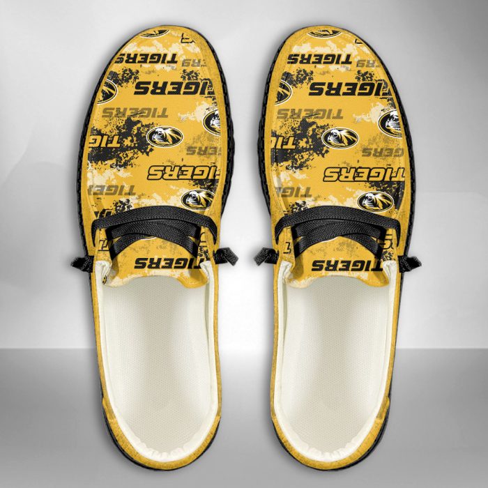 NCAA Missouri Tigers Hey Dude Shoes Wally Lace Up Loafers Moccasin Slippers HDS2767