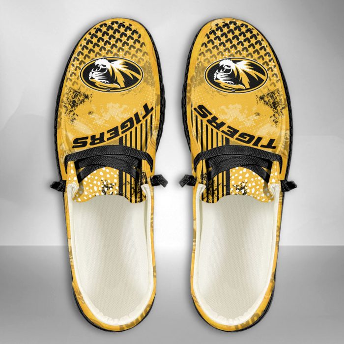 NCAA Missouri Tigers Hey Dude Shoes Wally Lace Up Loafers Moccasin Slippers HDS3098