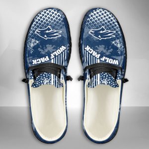 NCAA Nevada Wolf Pack Hey Dude Shoes Wally Lace Up Loafers Moccasin Slippers HDS2384