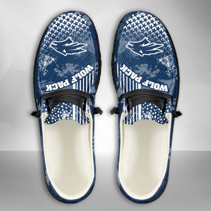 NCAA Nevada Wolf Pack Hey Dude Shoes Wally Lace Up Loafers Moccasin Slippers HDS2384