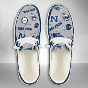 NCAA Nevada Wolf Pack Hey Dude Shoes Wally Lace Up Loafers Moccasin Slippers HDS2620