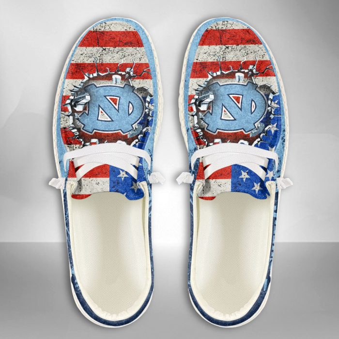 NCAA North Carolina Tar Heels Hey Dude Shoes Wally Lace Up Loafers Moccasin Slippers HDS1691