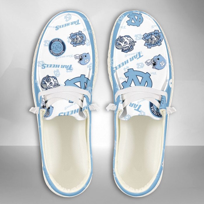 NCAA North Carolina Tar Heels Hey Dude Shoes Wally Lace Up Loafers Moccasin Slippers HDS1749