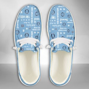 NCAA North Carolina Tar Heels Hey Dude Shoes Wally Lace Up Loafers Moccasin Slippers HDS2867