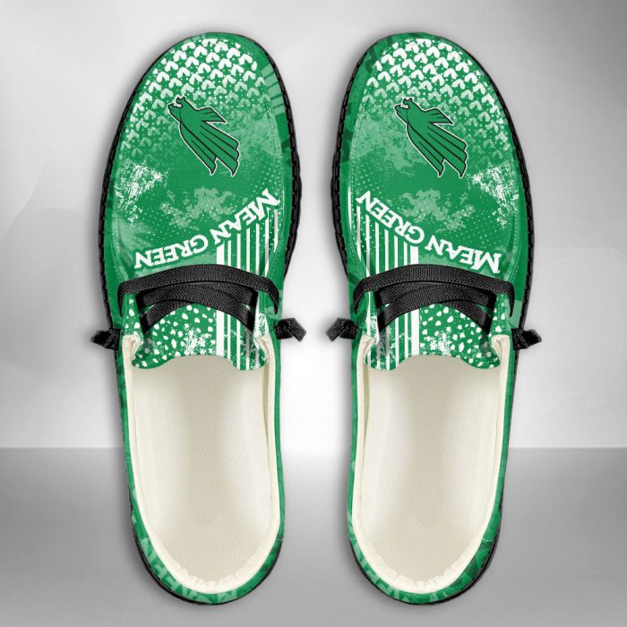 NCAA North Texas Mean Green Hey Dude Shoes Wally Lace Up Loafers Moccasin Slippers HDS3032