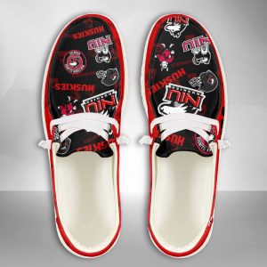 NCAA Northern Illinois Huskies Hey Dude Shoes Wally Lace Up Loafers Moccasin Slippers HDS2939