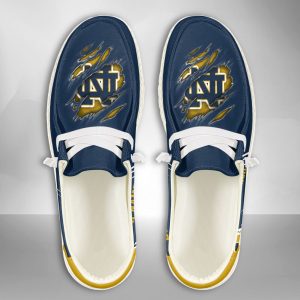 NCAA Notre Dame Fighting Irish Hey Dude Shoes Wally Lace Up Loafers Moccasin Slippers HDS1414