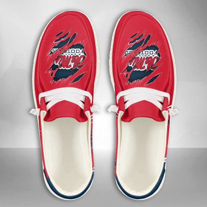 NCAA Ole Miss Rebels Hey Dude Shoes Wally Lace Up Loafers Moccasin Slippers HDS1392