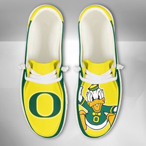 NCAA Oregon Ducks Hey Dude Shoes Wally Lace Up Loafers Moccasin Slippers HDS2298