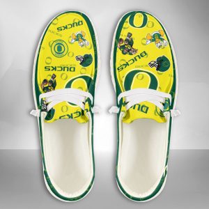 NCAA Oregon Ducks Hey Dude Shoes Wally Lace Up Loafers Moccasin Slippers HDS2619