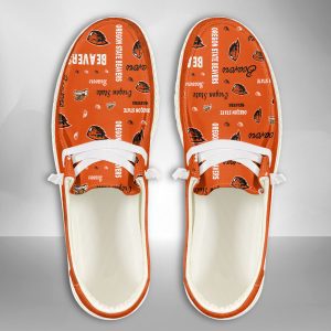 NCAA Oregon State Beavers Hey Dude Shoes Wally Lace Up Loafers Moccasin Slippers HDS1909