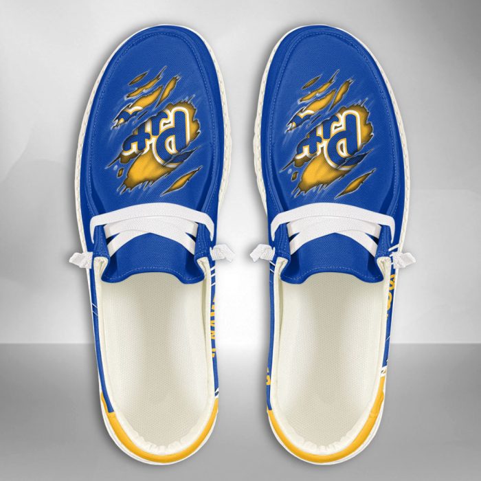 NCAA Pittsburgh Panthers Hey Dude Shoes Wally Lace Up Loafers Moccasin Slippers HDS1389