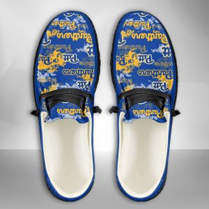 NCAA Pittsburgh Panthers Hey Dude Shoes Wally Lace Up Loafers Moccasin Slippers HDS2663