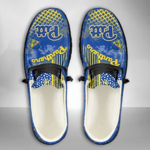 NCAA Pittsburgh Panthers Hey Dude Shoes Wally Lace Up Loafers Moccasin Slippers HDS3092