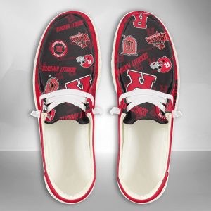 NCAA Rutgers Scarlet Knights Hey Dude Shoes Wally Lace Up Loafers Moccasin Slippers HDS2028