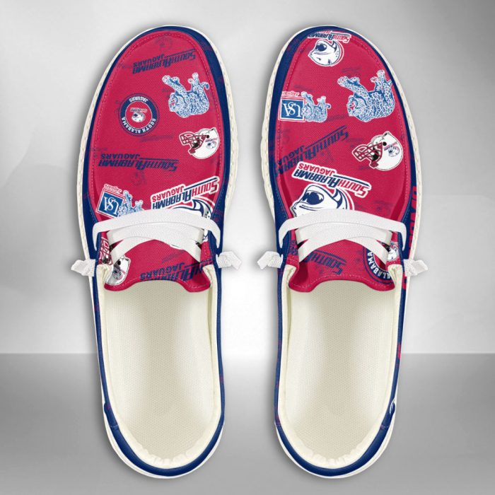 NCAA South Alabama Jaguars Hey Dude Shoes Wally Lace Up Loafers Moccasin Slippers HDS1964