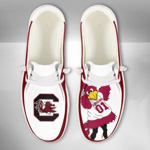 NCAA South Carolina Gamecocks Hey Dude Shoes Wally Lace Up Loafers Moccasin Slippers HDS2297