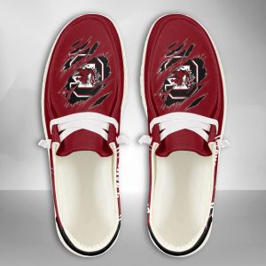 NCAA South Carolina Gamecocks Hey Dude Shoes Wally Lace Up Loafers Moccasin Slippers HDS2488