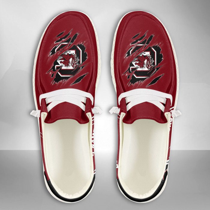NCAA South Carolina Gamecocks Hey Dude Shoes Wally Lace Up Loafers Moccasin Slippers HDS2488