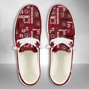 NCAA South Carolina Gamecocks Hey Dude Shoes Wally Lace Up Loafers Moccasin Slippers HDS2858