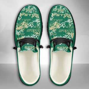 NCAA South Florida Bulls Hey Dude Shoes Wally Lace Up Loafers Moccasin Slippers HDS2761