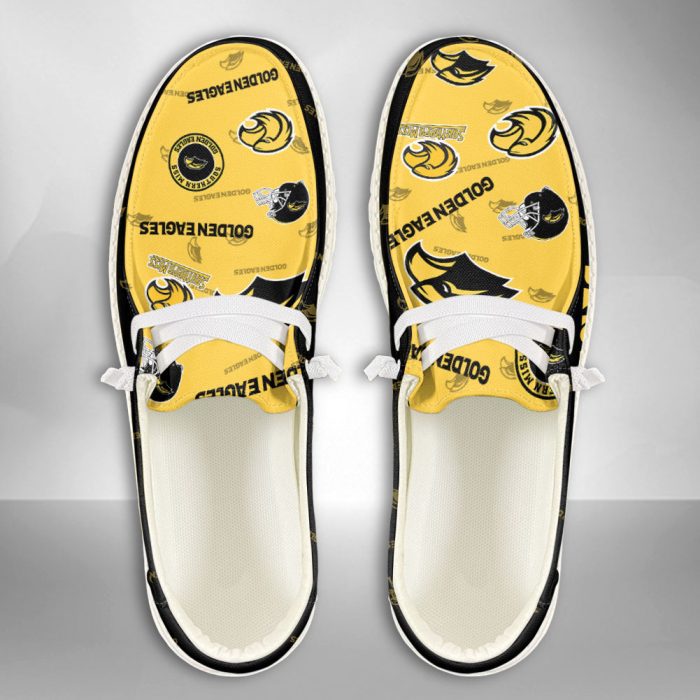 NCAA Southern Miss Golden Eagles Hey Dude Shoes Wally Lace Up Loafers Moccasin Slippers HDS2030