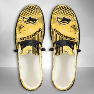 NCAA Southern Miss Golden Eagles Hey Dude Shoes Wally Lace Up Loafers Moccasin Slippers HDS3049