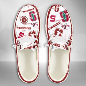 NCAA Stanford Cardinal Hey Dude Shoes Wally Lace Up Loafers Moccasin Slippers HDS1115