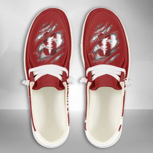 NCAA Stanford Cardinal Hey Dude Shoes Wally Lace Up Loafers Moccasin Slippers HDS1369