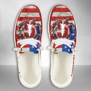 NCAA Stanford Cardinal Hey Dude Shoes Wally Lace Up Loafers Moccasin Slippers HDS2149