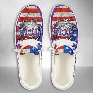 NCAA TCU Horned Frogs Hey Dude Shoes Wally Lace Up Loafers Moccasin Slippers HDS1065