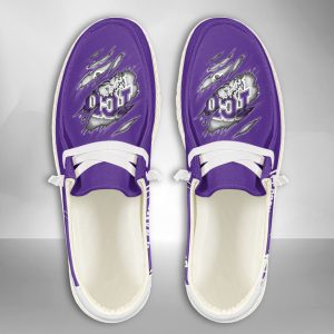 NCAA TCU Horned Frogs Hey Dude Shoes Wally Lace Up Loafers Moccasin Slippers HDS1377