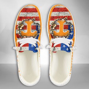 NCAA Tennessee Volunteers Hey Dude Shoes Wally Lace Up Loafers Moccasin Slippers HDS1334