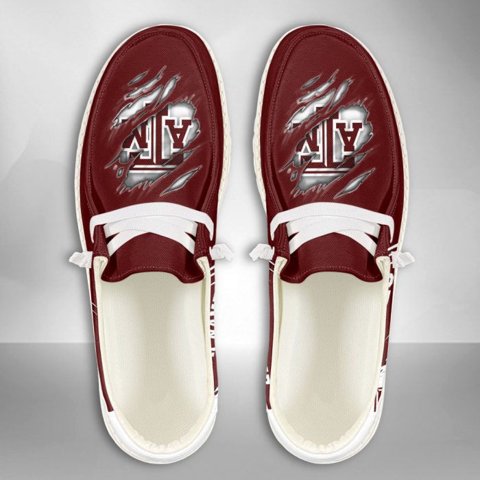 NCAA Texas A&M Aggies Hey Dude Shoes Wally Lace Up Loafers Moccasin Slippers HDS1379