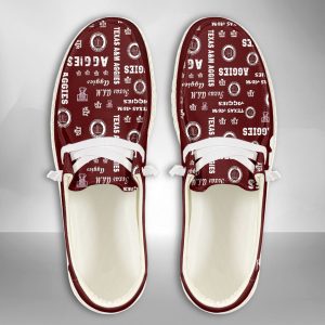 NCAA Texas A&M Aggies Hey Dude Shoes Wally Lace Up Loafers Moccasin Slippers HDS2853