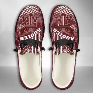 NCAA Texas A&M Aggies Hey Dude Shoes Wally Lace Up Loafers Moccasin Slippers HDS3087