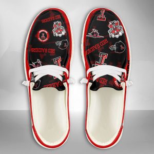 NCAA Texas Tech Red Raiders Hey Dude Shoes Wally Lace Up Loafers Moccasin Slippers HDS1679