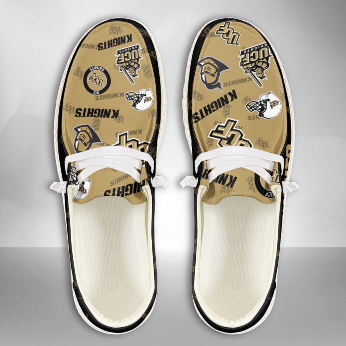NCAA UCF Knights Hey Dude Shoes Wally Lace Up Loafers Moccasin Slippers HDS1990