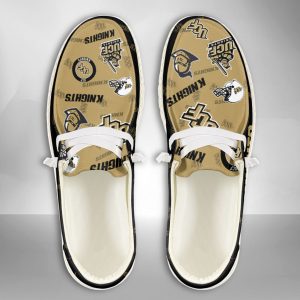 NCAA UCF Knights Hey Dude Shoes Wally Lace Up Loafers Moccasin Slippers HDS2932