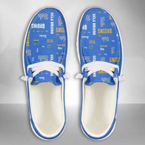 NCAA UCLA Bruins Hey Dude Shoes Wally Lace Up Loafers Moccasin Slippers HDS2531