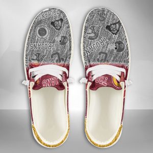 NCAA USC Trojans Hey Dude Shoes Wally Lace Up Loafers Moccasin Slippers HDS1185