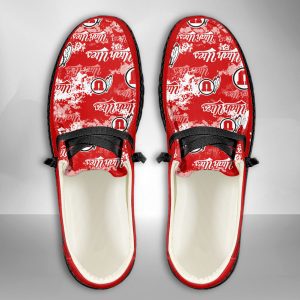 NCAA Utah Utes Hey Dude Shoes Wally Lace Up Loafers Moccasin Slippers HDS2657