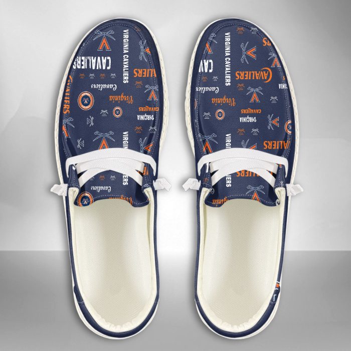 NCAA Virginia Cavaliers Hey Dude Shoes Wally Lace Up Loafers Moccasin Slippers HDS2523