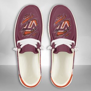 NCAA Virginia Tech Hokies Hey Dude Shoes Wally Lace Up Loafers Moccasin Slippers HDS1372
