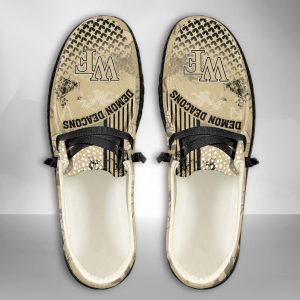 NCAA Wake Forest Demon Deacons Hey Dude Shoes Wally Lace Up Loafers Moccasin Slippers HDS3024