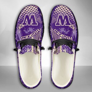 NCAA Washington Huskies Hey Dude Shoes Wally Lace Up Loafers Moccasin Slippers HDS3077